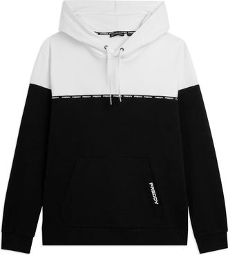 Freddy Felpa colour block con cappuccio e inserto logato