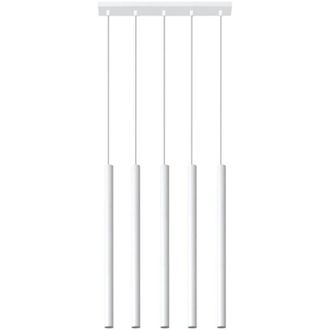Wonderlamp L&aacute;mpara Colgante Vacu Blanco, 5 Luces
