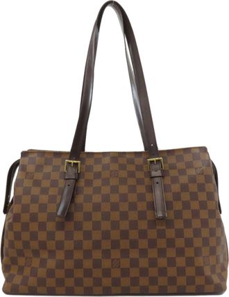 Louis Vuitton Damier Damier Canvas Ebene Damier Canvas Tote Bag (Pre-Owned)