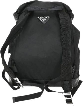 Prada Pre-owned Backpacks, female, Black, Size: ONE SIZE Pre-owned Nylon Backpack