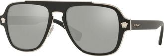 Versace Zonnebrillen - Heren - Zonnebrillen - Zwart - 56 MM - Accessoires