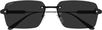 Cartier Ct0652S Zonnebril - Heren - Accessoires - Zwart - Maat: 63 MM