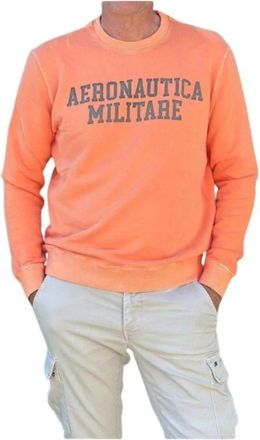 Aeronautica Rondgebreide trui - Heren - Sweatshirts - Oranje - XL - Katoen - Hoodies & sweatvesten