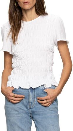 Sanctuary Better Together Smocked Top in White at Nordstrom, Size X-Small