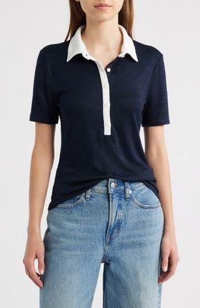 Rag & Bone The Knit Colorblock Polo in Navy at Nordstrom Rack, Size Xx-Small
