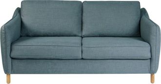 DRAWER Sofá cama exprés de 2 plazas en tela - Aceite azul