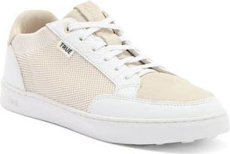 TRUE linkswear Mixed Media Sneaker in White Truffle at Nordstrom Rack, Size 11.5