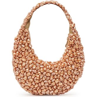 Dolce Vita Pearla Faux Pearl Shoulder Bag in Gold at Nordstrom Rack