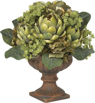 Nearly Natural Artichoke Centerpiece Silk Flower Arrangement