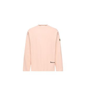 Moncler Moncler K2 Print Long Sleeve Cotton T-shirt, Men, Pink, Size: Xl