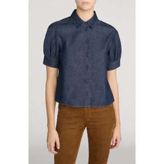 Frame Denim The Off Duty Long Sleeve Shirt in Rinse at Nordstrom, Size X-Small