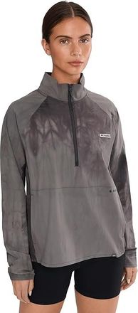 Columbia PFG Unchartedtm Cloud Half Zip Womens Sweatshirt Black/Cloud Dye : 2XL, Elastane/Polyester