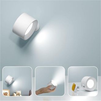 Elle Aplique De Pared Interior, L&aacute;mpara De Pared Led T&aacute;ctil Con Puerto De Carga Usb, Control T&aacute;ctil, 3 Niveles De Brillo, 3 Temperaturas De Color, L&aacute;mpara 