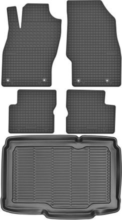 OEM Juego De Alfombrillas De Goma Para Coche Y Maletero Para Opel Corsa D Hatchback (2006-2015)