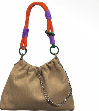 Made in Italy Portofino Crossbody Bag In Taupe