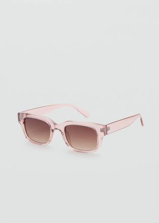 Mango Occhiali da sole rettangolari rosa pastello - Donna - Taglia unica - MANGO