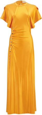 Paco Rabanne Dames, Jurken, Oranje, Maat: M Jersey