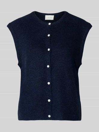 Neo Noir Neo Noir Loose Fit Strickweste mit Knopfleiste Modell Everest in Dunkelblau, Gr&ouml;&szlig;e 34