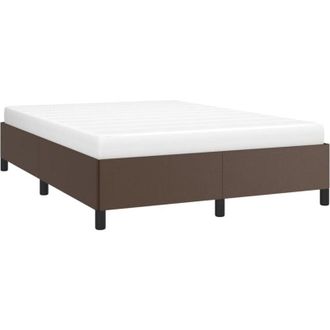 vidaXL Estructura De Cama Sin Colch&oacute;n Cuero Sint&eacute;tico Marr&oacute;n 140x190cm Vidaxl