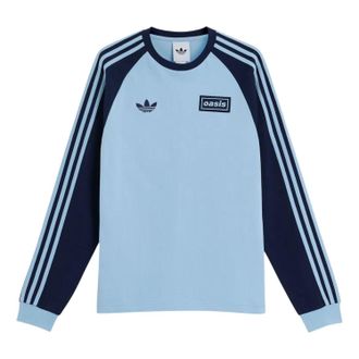 adidas x Oasis Tour 3-Stripes LongSleeve T-Shirt Asia Sizing Clear Sky Night Indigo KT3427