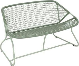 Fermob 2-seater outdoor sofa Sixties - Green - Polymer resin - Designer Frédéric Sofia