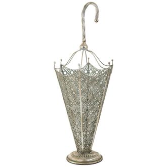 Wanderlust Deco Parag&uuml;ero De Metal Plateado 34x29x81