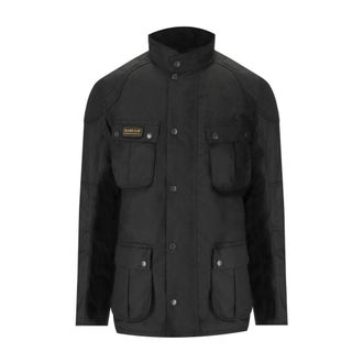 Barbour Jassen, Heren, Zwart, S, Katoen, Winter Lockseam Wax Jacket