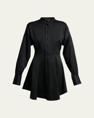 Proenza Schouler Janan Cotton Poplin Mini Shirtdress