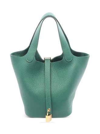 Herm&egrave;s 2025 Clemence Picotin Lock 18 handtas - Groen
