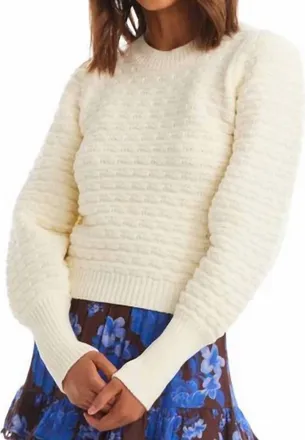 Allison New York Solid Adelle Sweater In Ivory
