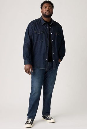 Levi's 502 Taper Vaqueros (Big & Tall) - Hombre - 40X34 - Dark Wash / Do Yourself A Favor Advanced