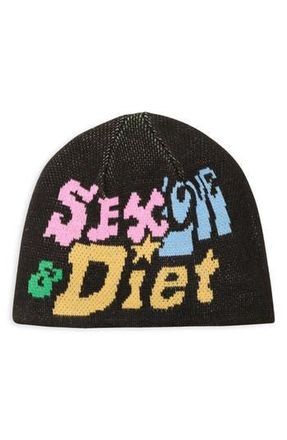 Diet Starts Monday Knit Beanie in Black at Nordstrom Rack