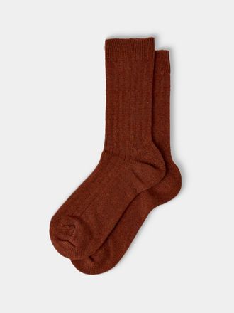 Maria La Rosa Womens Ribbed Cashmere Socks One Size
