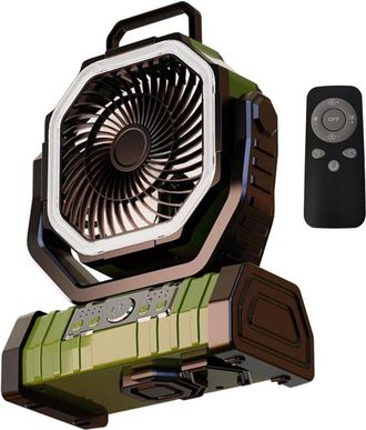 OEM Ventilador De Camping Con Luz Led Integrada, Bater&iacute;a De 20.000 Mah Y 3 Niveles De Velocidad Ajustables: Ideal Para Tiendas De Campa&ntilde;a Y Viajes