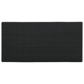 Berkfield Home Elegant 5 Piece Garden Bar Set with Cushions Poly Rattan Black