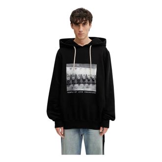 Rick Owens Sudadera con capucha Oversized Drkshdw - Sweatshirts & Hoodies - Hombre - Negro - L