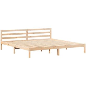 vidaXL Struttura per Letto Marrone 220 x 200 cm Legno di pino massello - Vidaxl