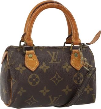 Louis Vuitton Speedy Mini Hl Handbag Monogram Canvas Brown Canvas Handbag (Pre-Owned)