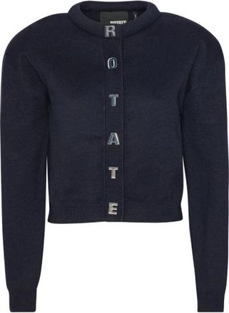 Rotate Firm Knit Cardigan - Dames - Vesten - Blauw - L - Katoen - Truien & Vesten