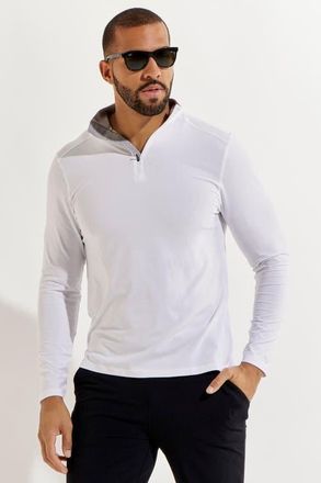 Coolibar Mens Quarter-Zip - UPF 50+ Sun Protection - Sonora in White at Nordstrom, Size X-Large