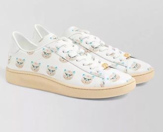 Valentino Garavani leather printed low-top sneakers