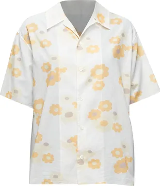 Marni cotton floral print short sleeve boxy shirt