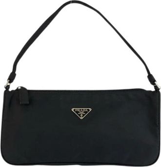 Prada Pre-owned Nylon Tessuto Handbag Accessory Pouch - Dames - Pre-owned - Zwart - Maat: ONE Size Nylon