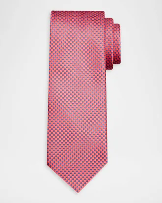 Stefano Ricci Men & apos;s Micro-Geometric Diamond Silk Tie