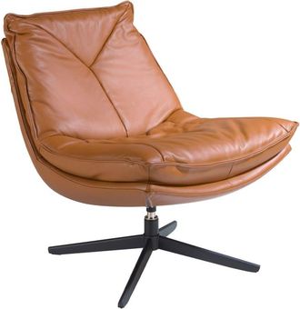 Angel Cerd&aacute; Sill&oacute;n giratorio piel marr&oacute;n