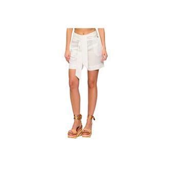 Guess Dames, Korte broeken, Wit, Maat: XL Linnen