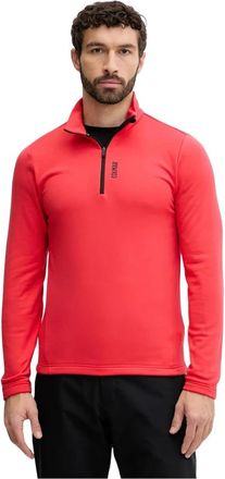 Colmar Lange Mouw Trainingstop - Heren - Sportshirts - Rood - L - Polyester - Fitness