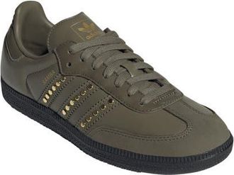 adidas Gender Inclusive Samba OG Sneaker in Dark Khaki/Olive/Black at Nordstrom, Size 5.5 Womens