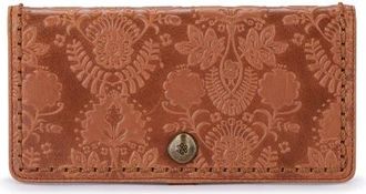 The Sak Mira Large Leather Wallet in Tobacco Floral Emboss at Nordstrom
