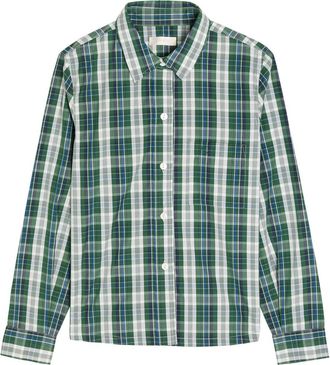 Suzie Kondi Vella Striped Cotton-poplin Shirt - Green - S (UK8-10 / S)